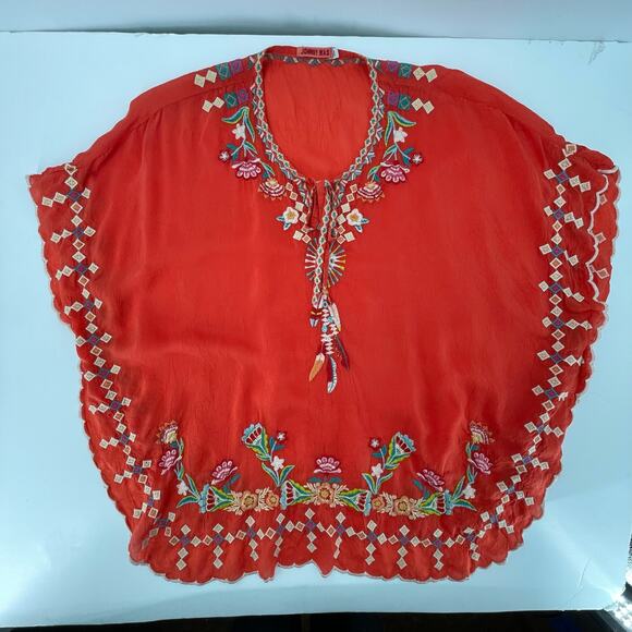 Johnny Was Women's Dakota Poncho Style Tunic Top, Boxy, Sz. S Boho Peasant - Picture 8 of 10